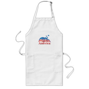 Patriottische Amerikaanse vlag Apron Lang Schort