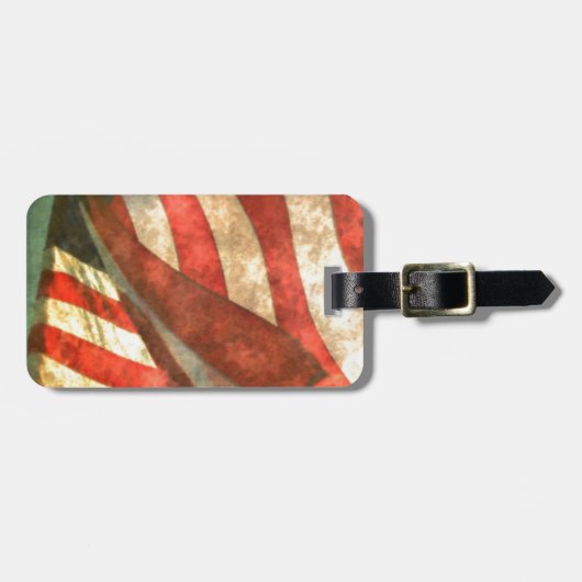 Patriottische Amerikaanse vlag Bagagelabel (Voorkant horizontaal)