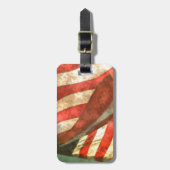 Patriottische Amerikaanse vlag Bagagelabel (Voorkant verticaal)