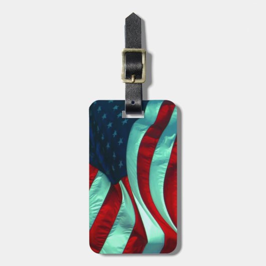 Patriottische Amerikaanse vlag Bagagelabel (Voorkant verticaal)