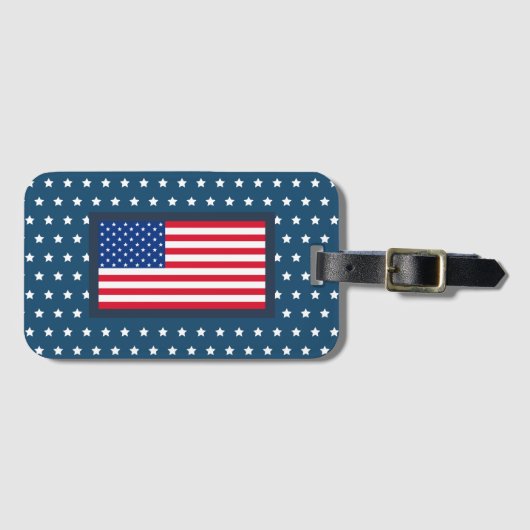 Patriottische Amerikaanse vlag Bagagelabel Gift (Voorkant (horizontaal))