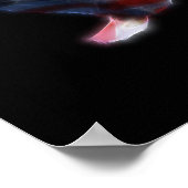 Patriottische Amerikaanse vlag Bald Eagle Poster (Hoek)