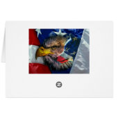 Patriottische Amerikaanse vlag Bald Eagle Wolf (Achterkant Horizontaal)