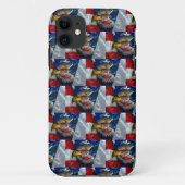 Patriottische Amerikaanse vlag Bald Eagle Wolf Case-Mate iPhone Case (Achterkant)
