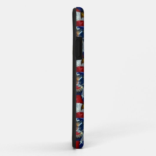 Patriottische Amerikaanse vlag Bald Eagle Wolf Case-Mate iPhone Case (Achterkant/rechts)