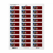 Patriottische Amerikaanse vlag Bald Eagle Wolf Etiket (Full Sheet)