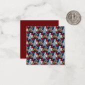 Patriottische Amerikaanse vlag Bald Eagle Wolf Notitiekaartje (Voorkant / Achterkant in situ)