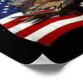 Patriottische Amerikaanse vlag Bald Eagles en Conf Poster (Hoek)