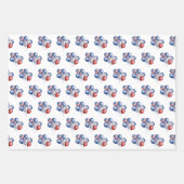 Patriottische Amerikaanse vlag ballonnen in rood w Inpakpapier Vel (Voorkant 2)