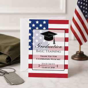 Patriottische Amerikaanse Vlag Basistraining Afstu Bedankkaart