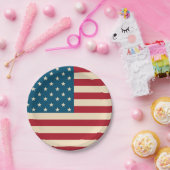 Patriottische Amerikaanse vlag BBQ 4 juli Papier B Papieren Bordje (Feest)