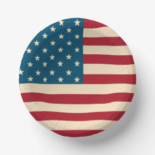 Patriottische Amerikaanse Vlag BBQ 4 juli Papieren Kommen