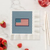 Patriottische Amerikaanse Vlag BBQ 4 juli Picknick Servet (Insitu)