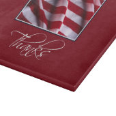 Patriottische Amerikaanse vlag Bedankt in het rood Snijplank (Hoek)