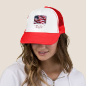 Patriottische Amerikaanse vlag Bedankt in het rood Trucker Pet (In situ)