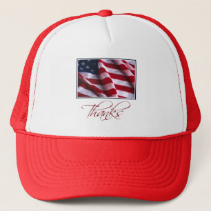 Patriottische Amerikaanse Vlag Bedankt in Rood Trucker Pet