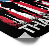 Patriottische Amerikaanse Vlag Bedankt Poster (Hoek)