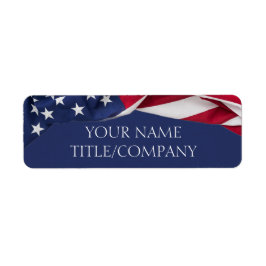 Patriottische Amerikaanse vlag bedrijfsnaam Etiket