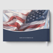 Patriottische Amerikaanse vlag begrafenis foto Gastenboek (Achterkant)