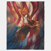 Patriottische Amerikaanse vlag bewaakt door een ge Fleece Deken (Voorkant)