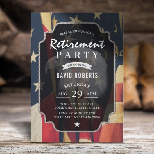 Patriottische Amerikaanse vlag bij de militaire af Kaart