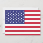 Patriottische Amerikaanse vlag bij de militaire af Kaart (Achterkant)