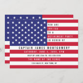 Patriottische Amerikaanse vlag bij de militaire af Kaart (Voorkant / Achterkant)