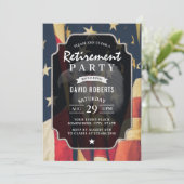 Patriottische Amerikaanse vlag bij de militaire af Kaart (Staand voorkant)