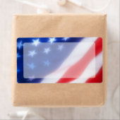 Patriottische Amerikaanse vlag Blank Etiket (Insitu)