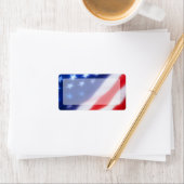 Patriottische Amerikaanse vlag Blank Etiket (Insitu)