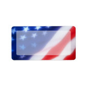 Patriottische Amerikaanse vlag Blank Etiket (Voorkant)