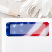 Patriottische Amerikaanse vlag Blank Etiket (Insitu)