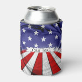 Patriottische Amerikaanse vlag Blikjeskoeler (Blikje Voorkant)