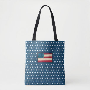Patriottische Amerikaanse Vlag Boodschappentas Cad Tote Bag