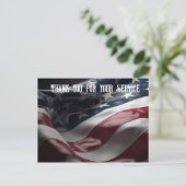 Patriottische Amerikaanse vlag Briefkaart (Staand voorkant)