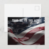Patriottische Amerikaanse vlag Briefkaart (Voorkant / Achterkant)