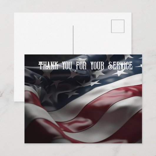 Patriottische Amerikaanse vlag Briefkaart (Voorkant / Achterkant)