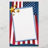 Patriottische Amerikaanse vlag briefpapier (Voorkant)