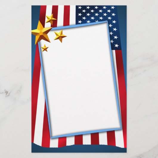 Patriottische Amerikaanse vlag briefpapier (Voorkant)