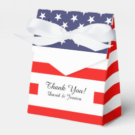 Patriottische Amerikaanse vlag bruiloft partij gun Bedankdoosjes