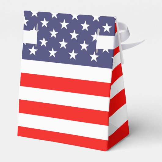 Patriottische Amerikaanse vlag bruiloft partij gun Bedankdoosjes (Achterkant)