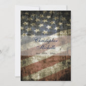  Patriottische Amerikaanse vlag bruiloft RSVP en Kaart (Voorkant)