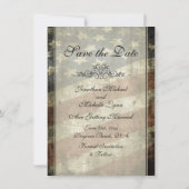 Patriottische Amerikaanse vlag bruiloft Save The Date (Achterkant)