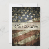 Patriottische Amerikaanse vlag bruiloft Save The Date (Voorkant)