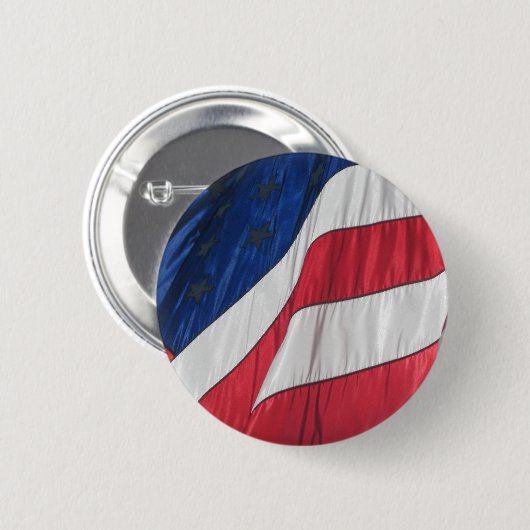 Patriottische Amerikaanse vlag Button (Voorkant /achterkant)