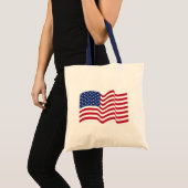 Patriottische Amerikaanse vlag Canvas tas (Voorkant (product))
