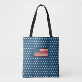 Patriottische Amerikaanse vlag Canvas tas Gift (Voorkant)