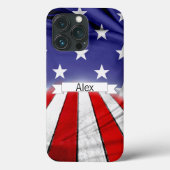 Patriottische Amerikaanse vlag Case-Mate iPhone Case (Achterkant)