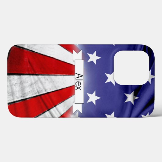 Patriottische Amerikaanse vlag Case-Mate iPhone Case (Achterkant (horizontaal))