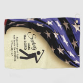 Patriottische Amerikaanse vlag Christelijk Golfhanddoek (Horizontaal)